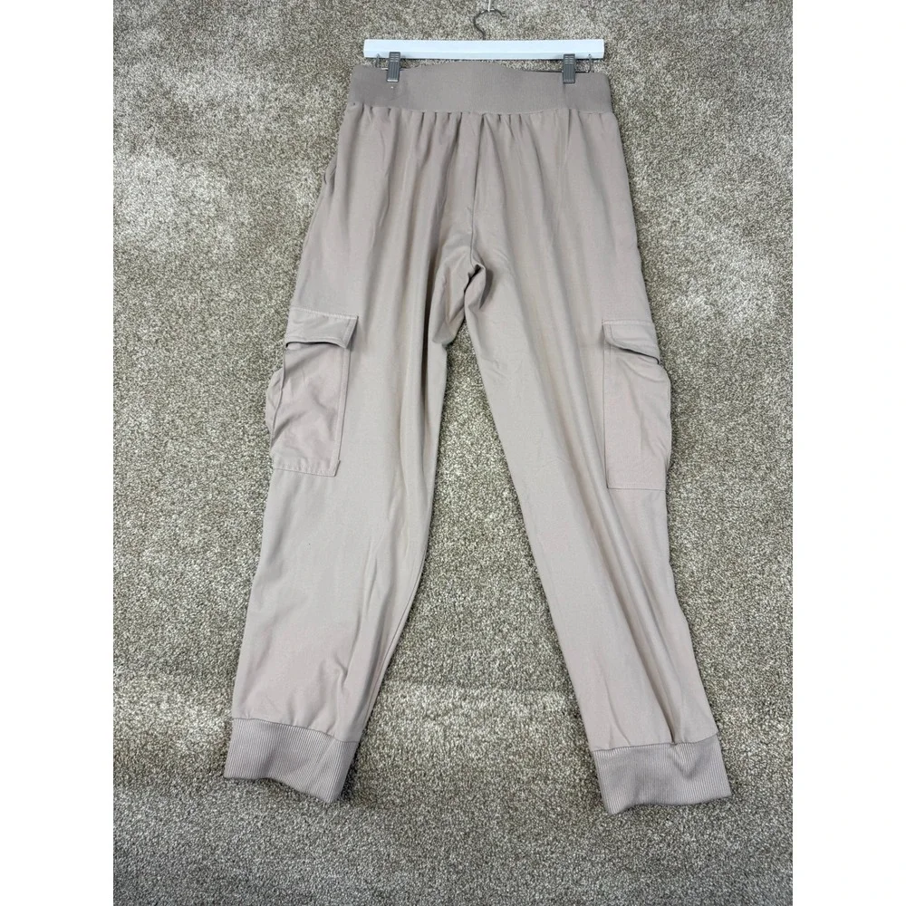 Sincerely Jules Womens Cargo Jogger Pants‎ Tan Beige Large Utility L Athleisure